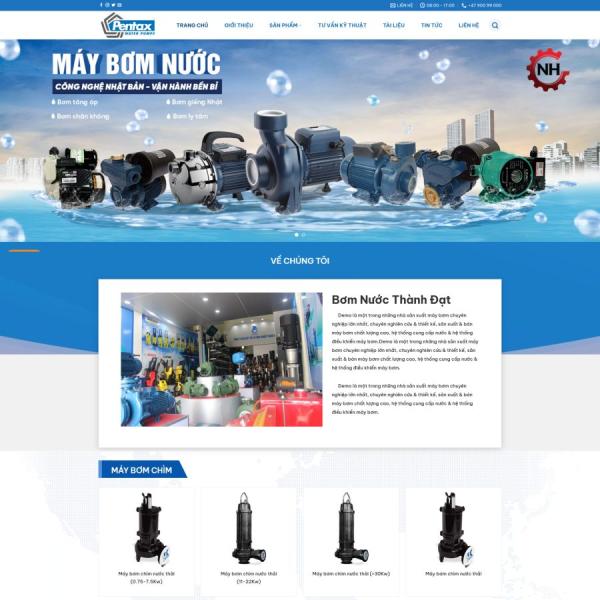 Theme WordPress bán máy bơm nước