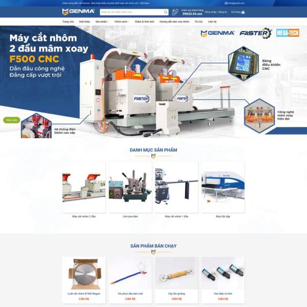 Theme WordPress máy cắt máy cơ khí 2