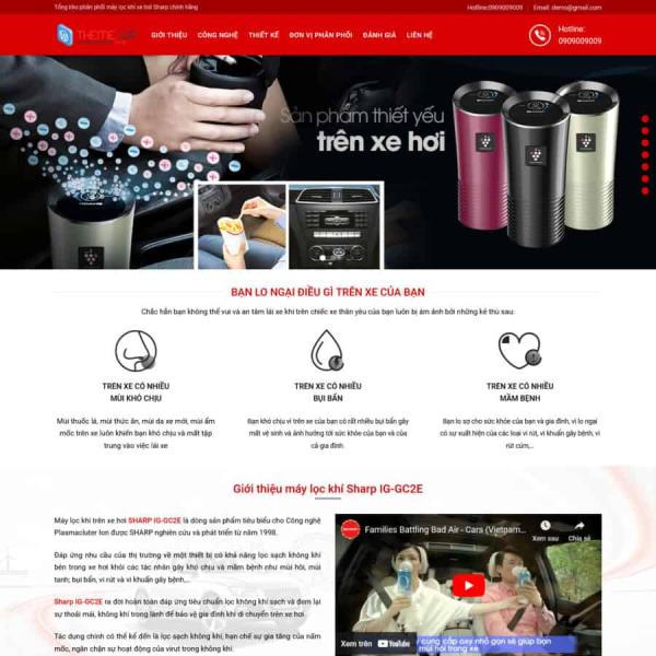 Theme WordPress máy lọc khí xe hơi