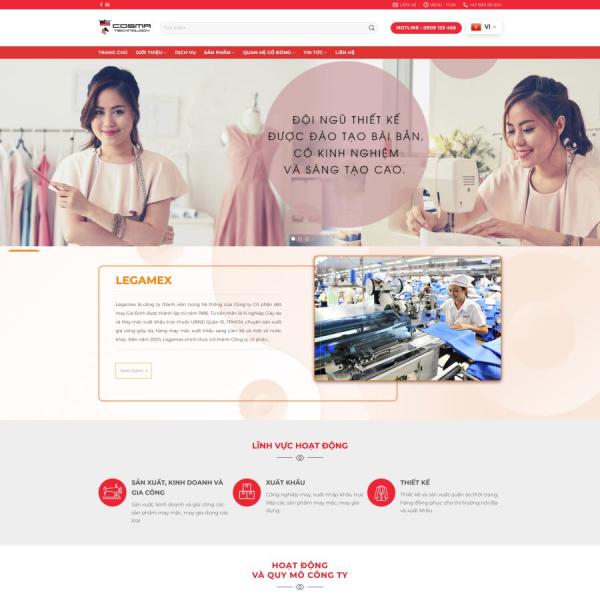 Theme WordPress công ty may mặc