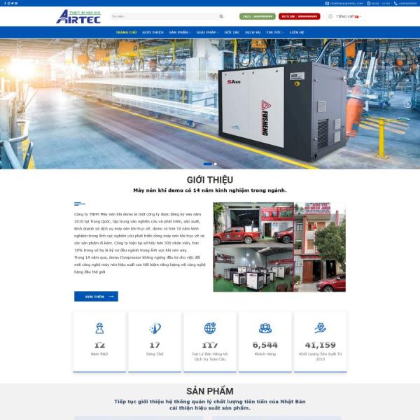 Theme WordPress bán máy nén khí giá rẻ