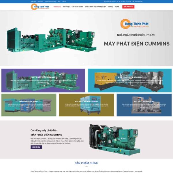 Theme WordPress bán máy phát điện