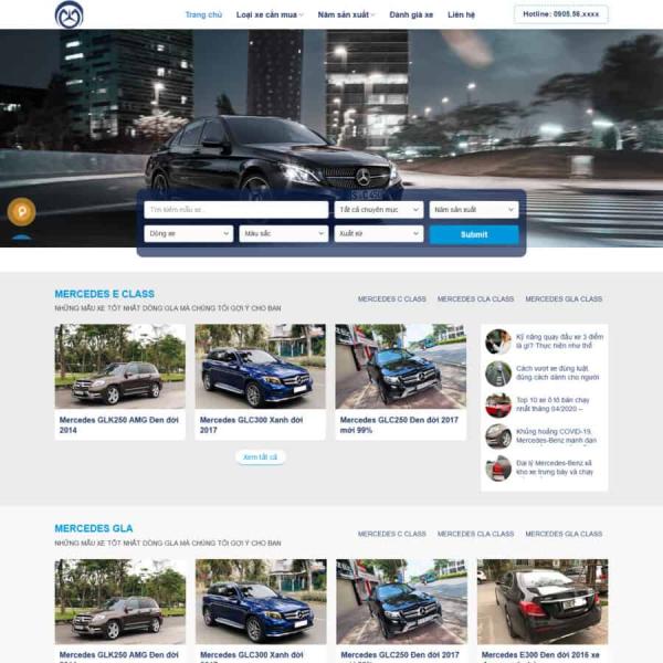 Theme WordPress bán xe mec