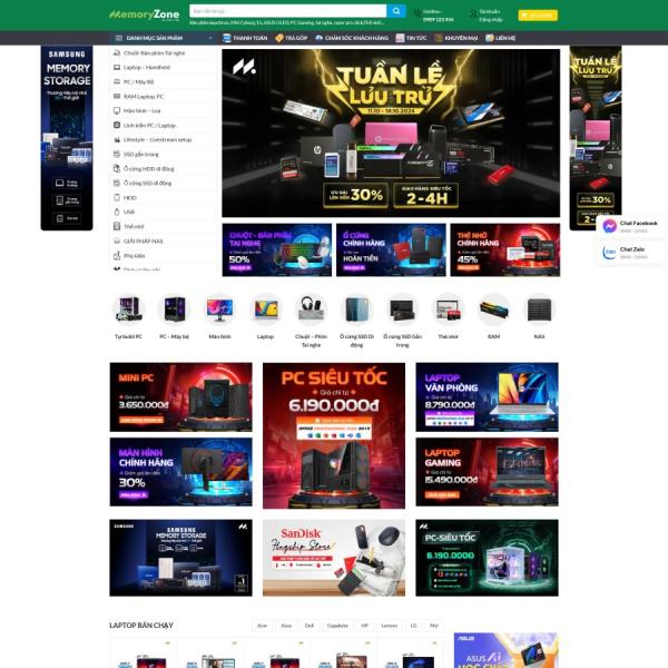 Theme WordPress máy tính giống memoryzone