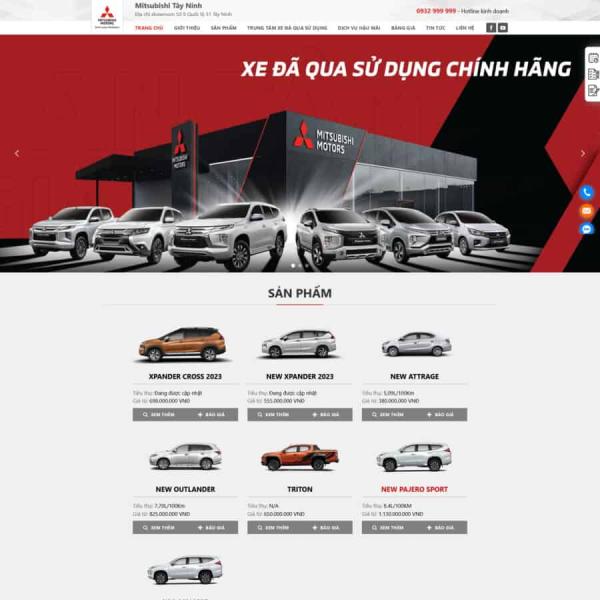 Theme WordPress bán xe misimishi 2