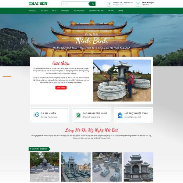 Theme WordPress lăng mộ đá 2