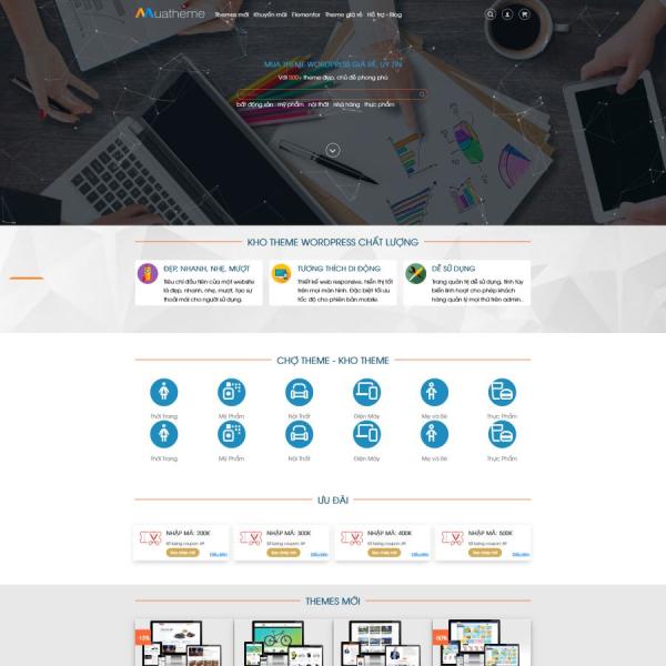 Theme WordPress web bán theme muatheme