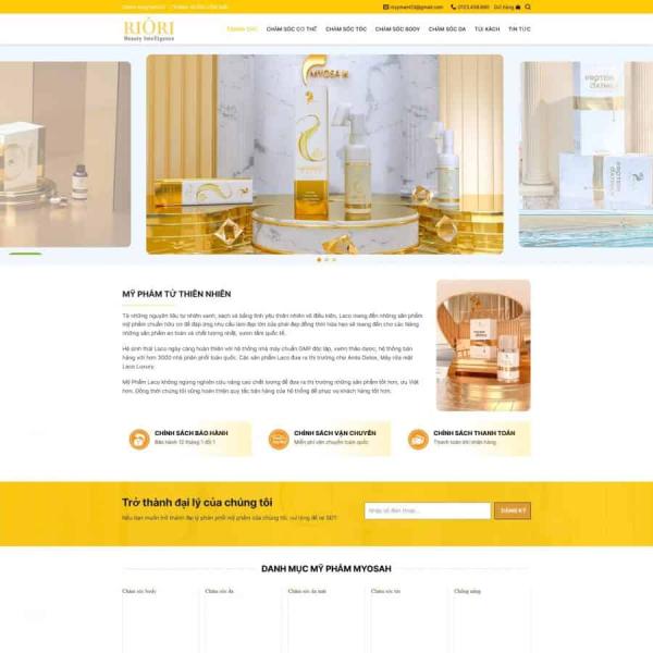 Theme WordPress mỹ phẩm 03