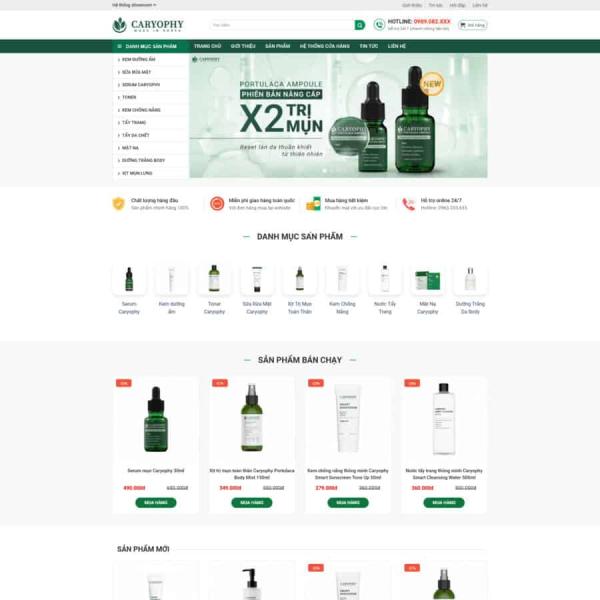 Theme WordPress mỹ phẩm 10