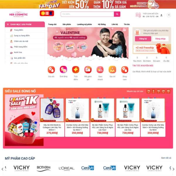 Theme WordPress mỹ phẩm 19