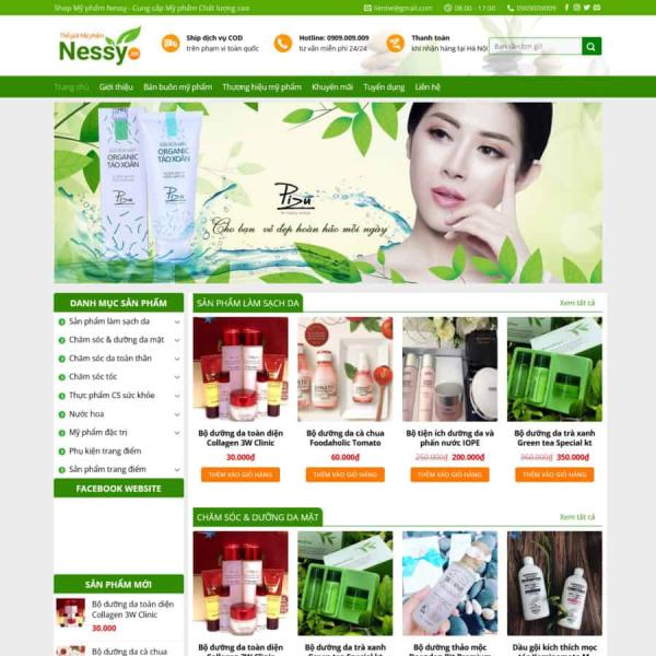 Theme WordPress shop mỹ phẩm 2