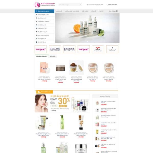 Theme WordPress mỹ phẩm 8