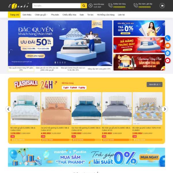 Theme WordPress bán nệm