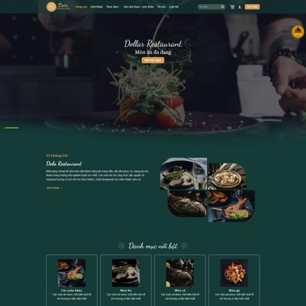 Theme WordPress nhà hàng 5
