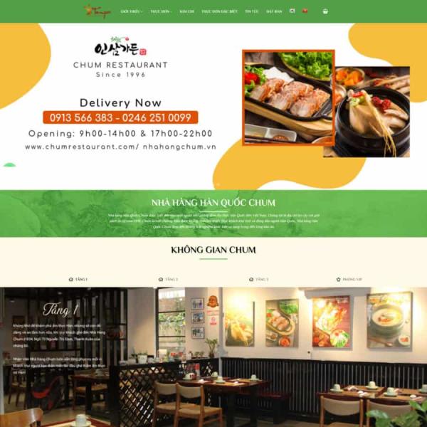 Theme WordPress nhà hàng đẹp
