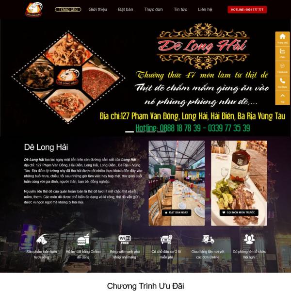Theme WordPress nhà hàng dê
