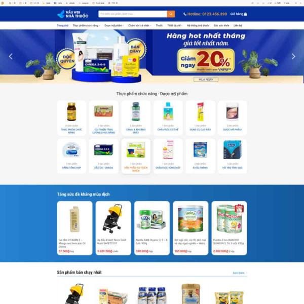 Theme WordPress tiệm thuốc tây chuẩn đẹp