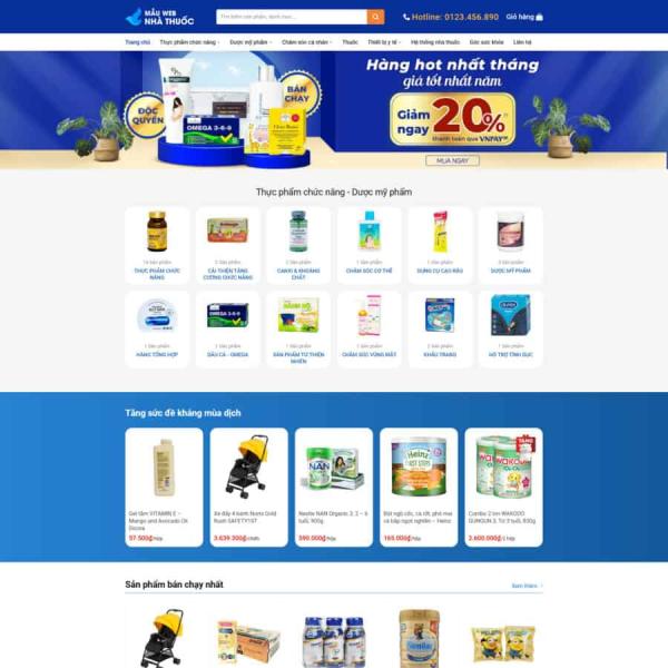 Theme WordPress nhà thuôc 1