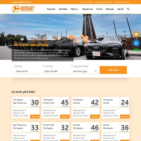 Theme WordPress nhà xe dịch vụ