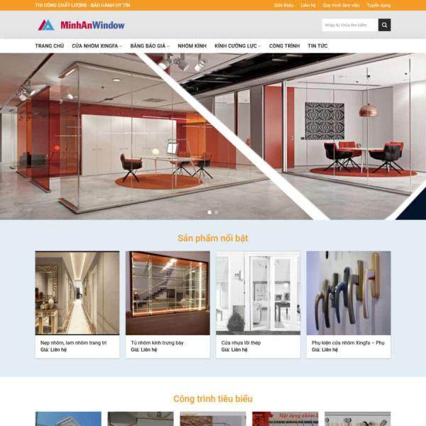 Theme WordPress nhôm kính 2