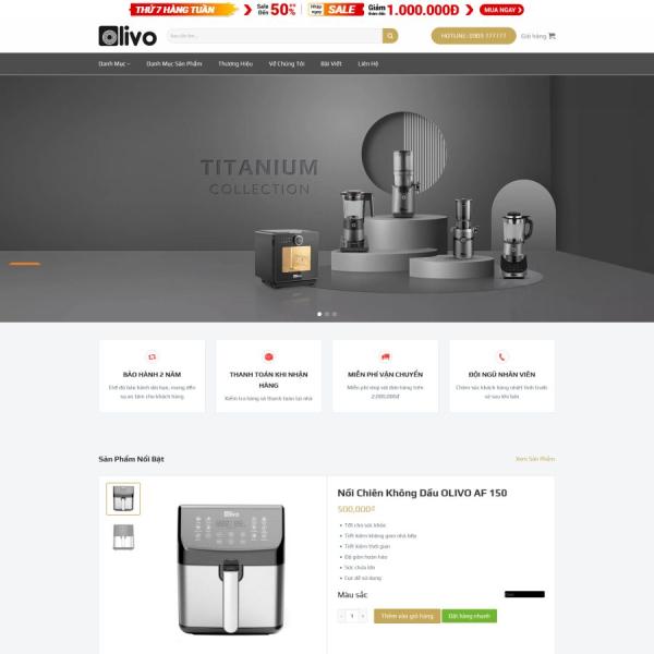 Theme WordPress nồi chiên không dầu: giá rẻ, đẹp và chuẩn SEO