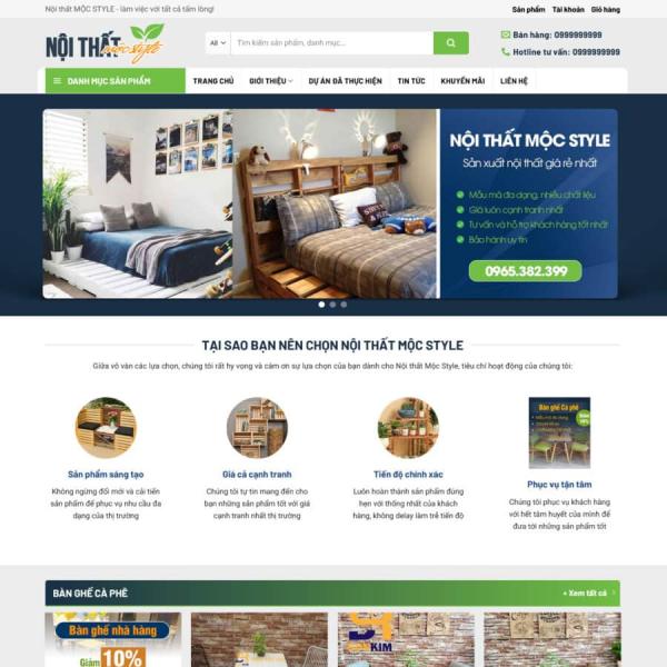 Theme WordPress nội thất bàn ghế
