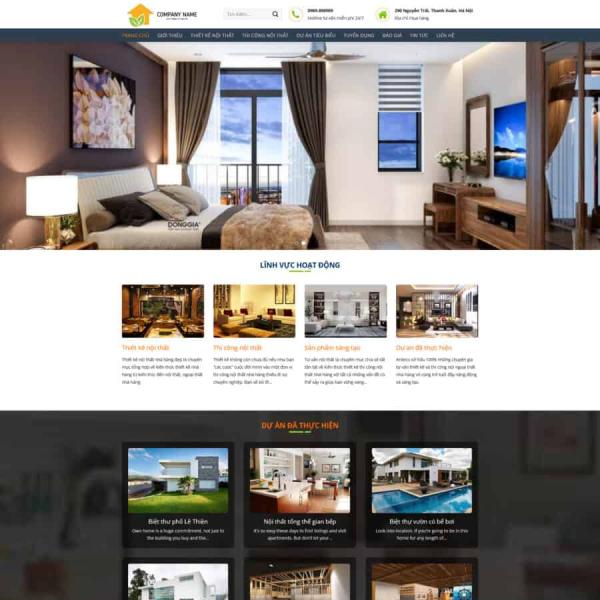 Theme WordPress công ty nội thất 3