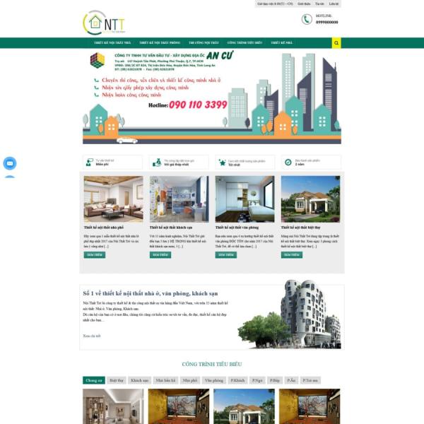 Theme WordPress nội thất trẻ