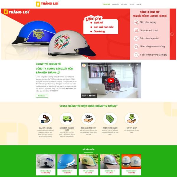 Theme WordPress bán nón bảo hiểm
