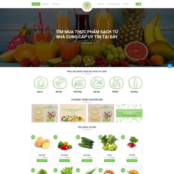 Theme WordPress nông sản 3