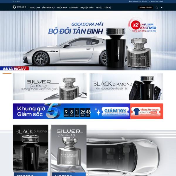 Theme WordPress shop bán nước hoa ô tô