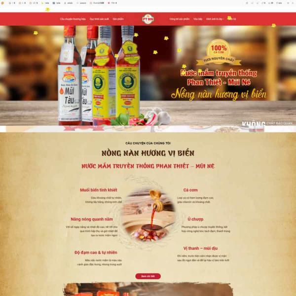 Theme WordPress bán nước mắm, thực phẩm