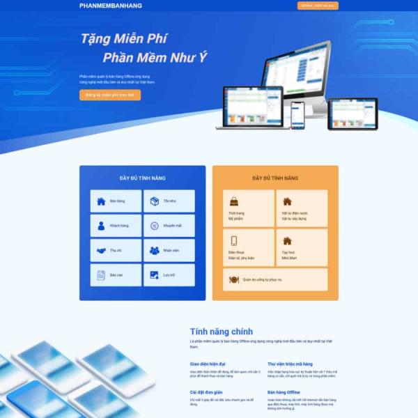 Theme WordPress phần mềm bán hàng