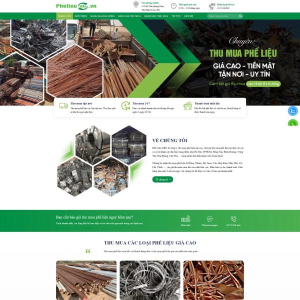 Theme WordPress thu mua phế liệu 2
