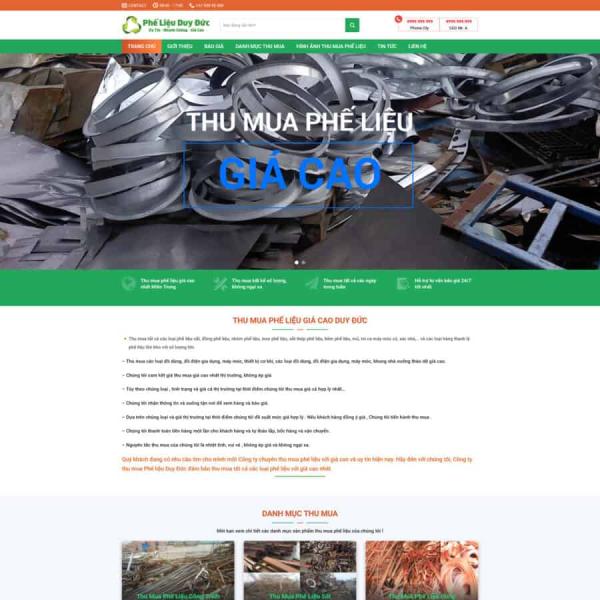 Theme WordPress công ty phế liệu