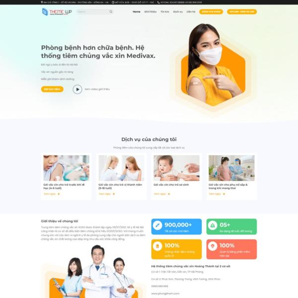 Theme WordPress phòng khám, tiêm chủng 7