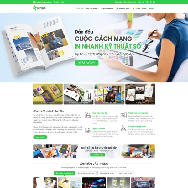 Theme WordPress tiệm in ấn