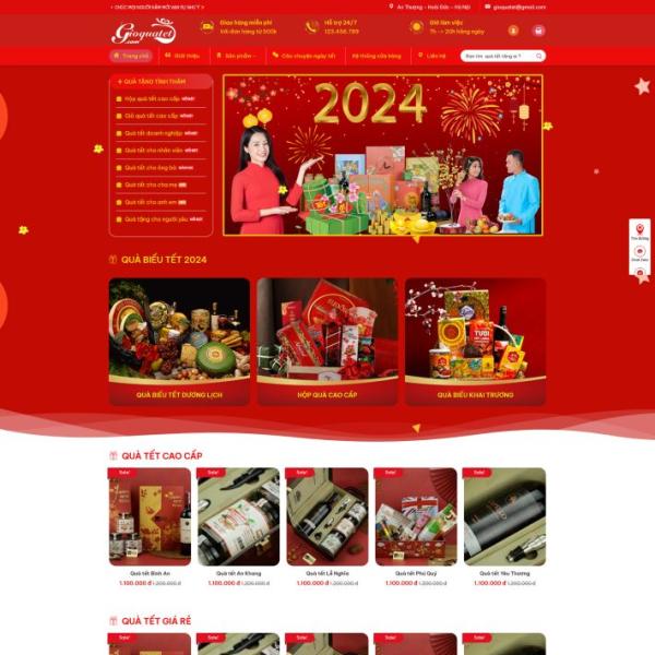 Theme WordPress bán quà tết 1