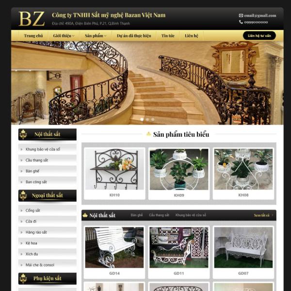 Theme WordPress cơ khí sắt mỹ nghệ