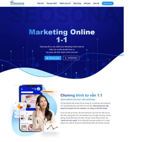 Theme WordPress giới thiệu công ty dạy SEO seosona