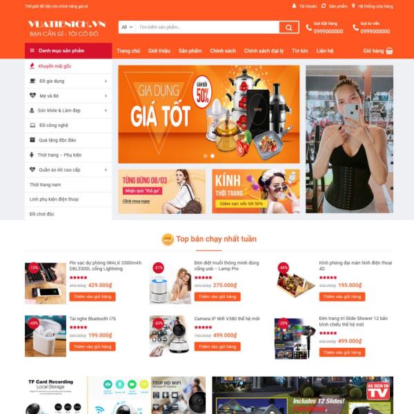 Theme WordPress shop đồ gia dụng tổng hợp