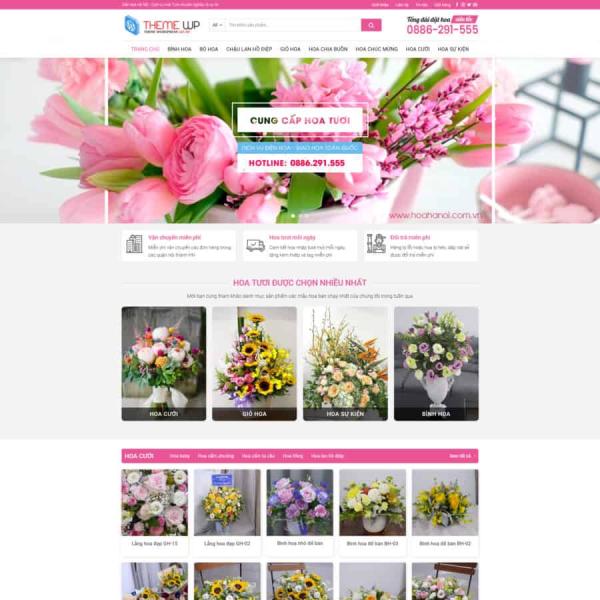 Theme WordPress shop hoa tươi 02