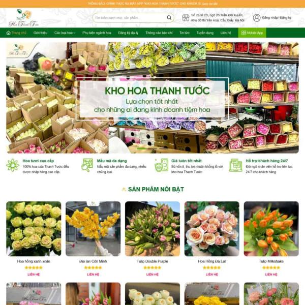 Theme WordPress shop hoa tươi 5