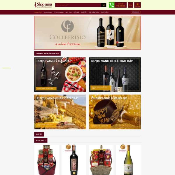Theme WordPress shop bán rượu 1
