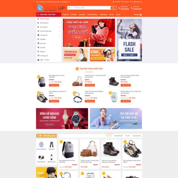 Theme WordPress shop thời trang 2 bản fix 5/3/2025