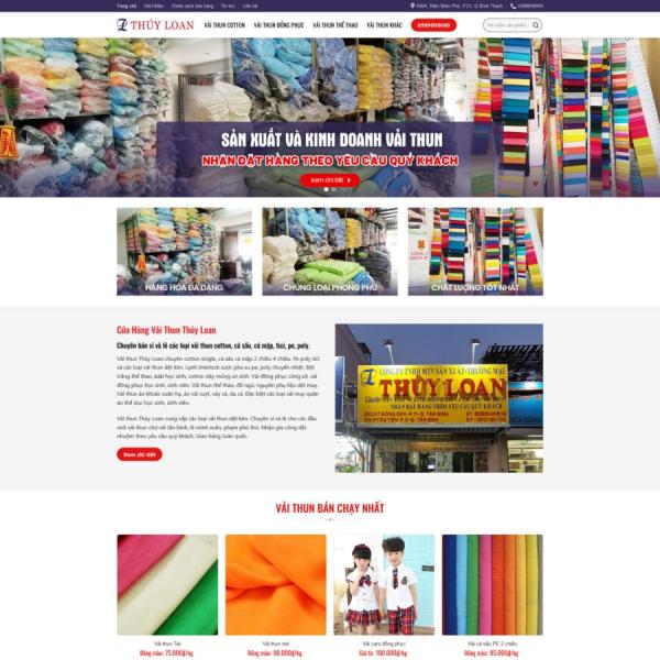 Theme WordPress shop bán vải