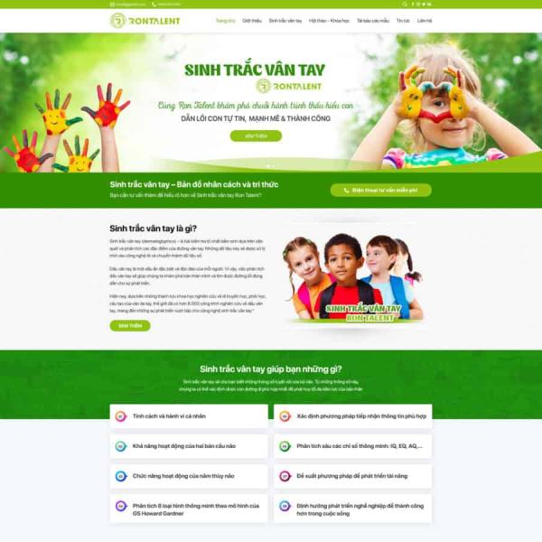Theme WordPress sinh trắc vân tay