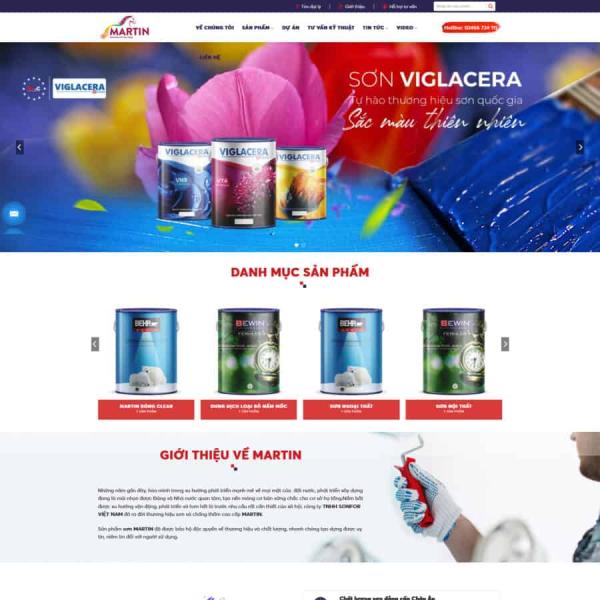 Theme WordPress bán sơn nước 01