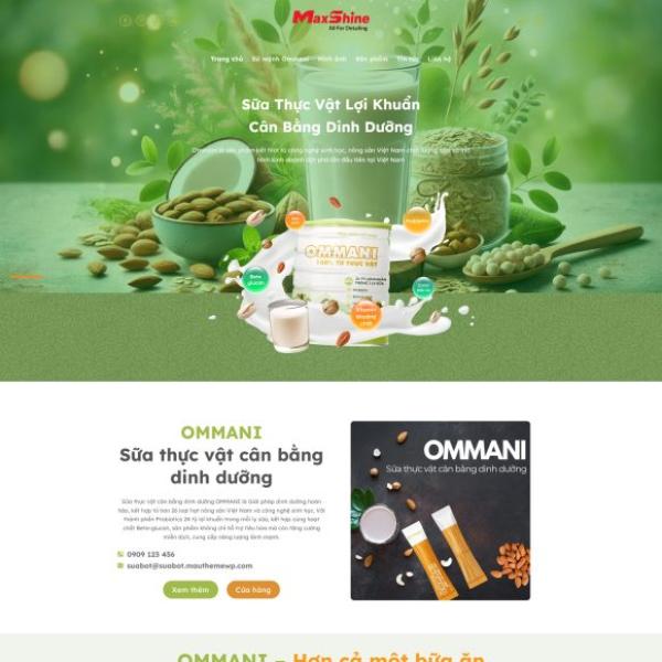 Theme WordPress bán sửa bột