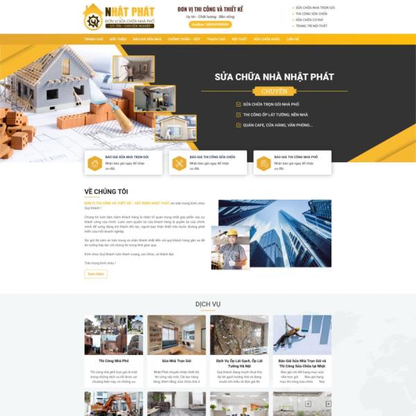 Theme WordPress công ty sơn sửa cải tạo nhà cửa